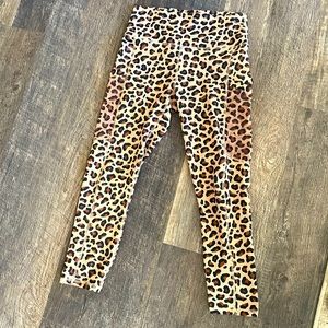 Fabletics leopard print leggings, size small! Worn twice